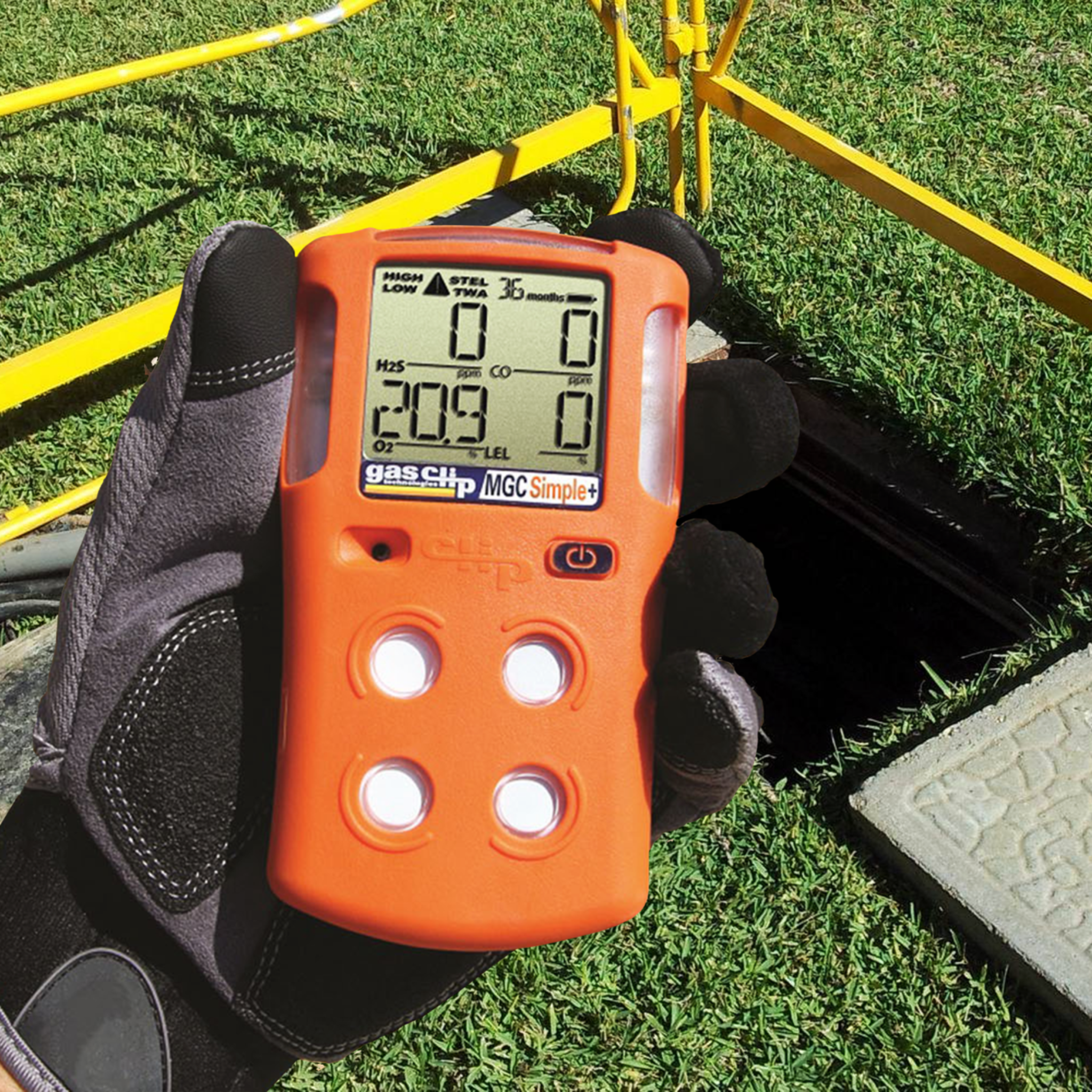 Gas test atmosphere equipment confined space